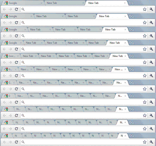 animation of chrome browser tabs