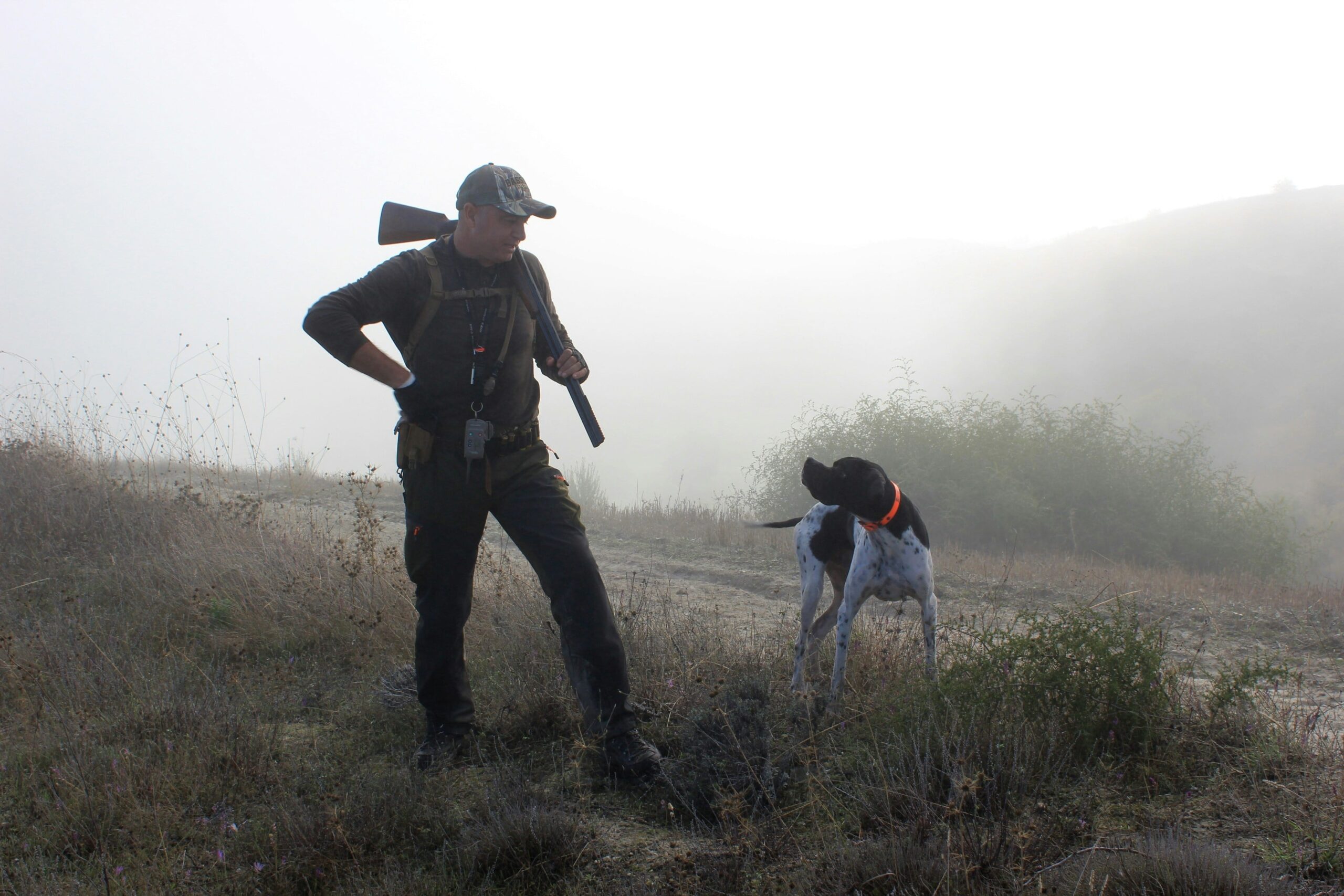 ravecapture for hunting man with hunting dog
