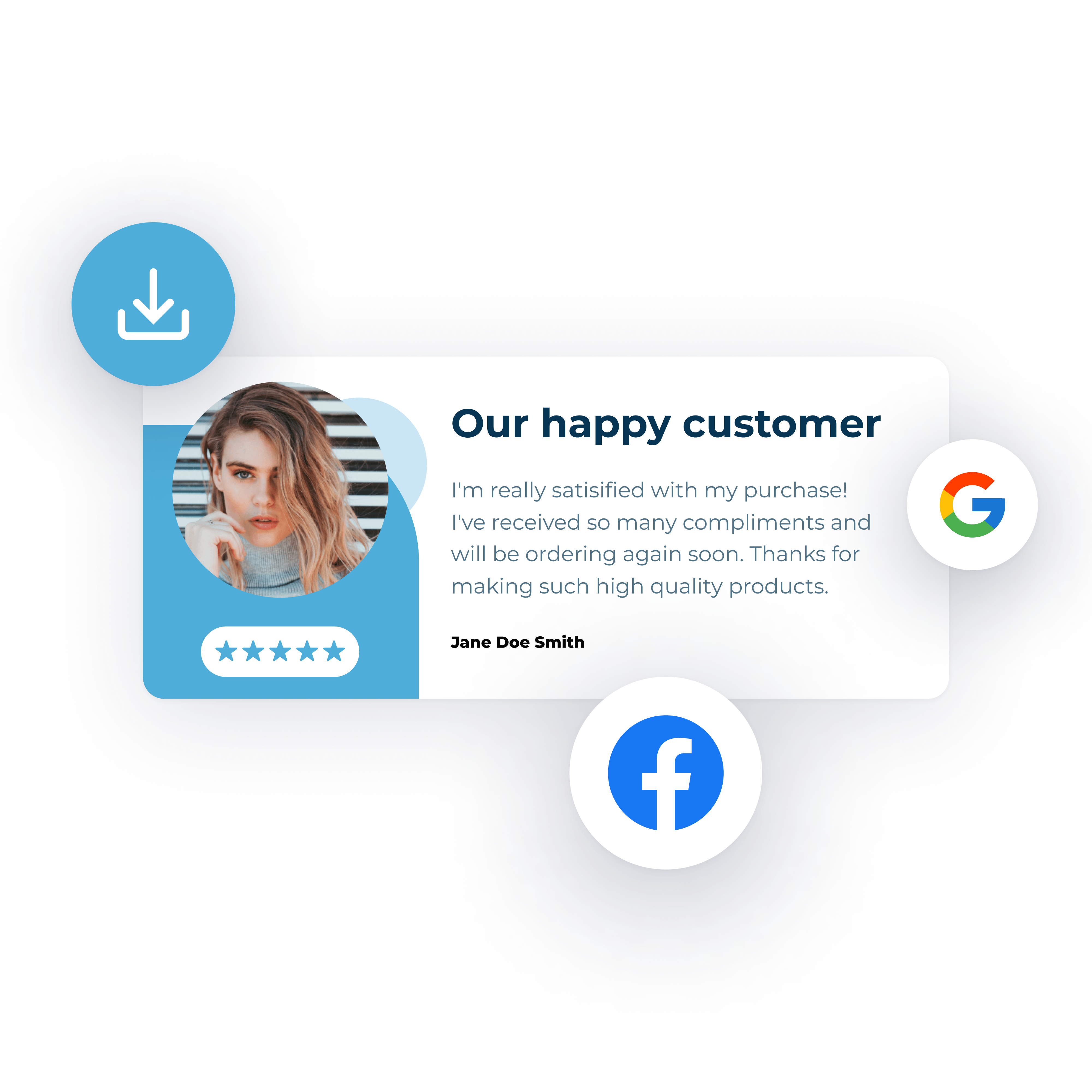 import reviews from facebook, google, and more import reviews screen