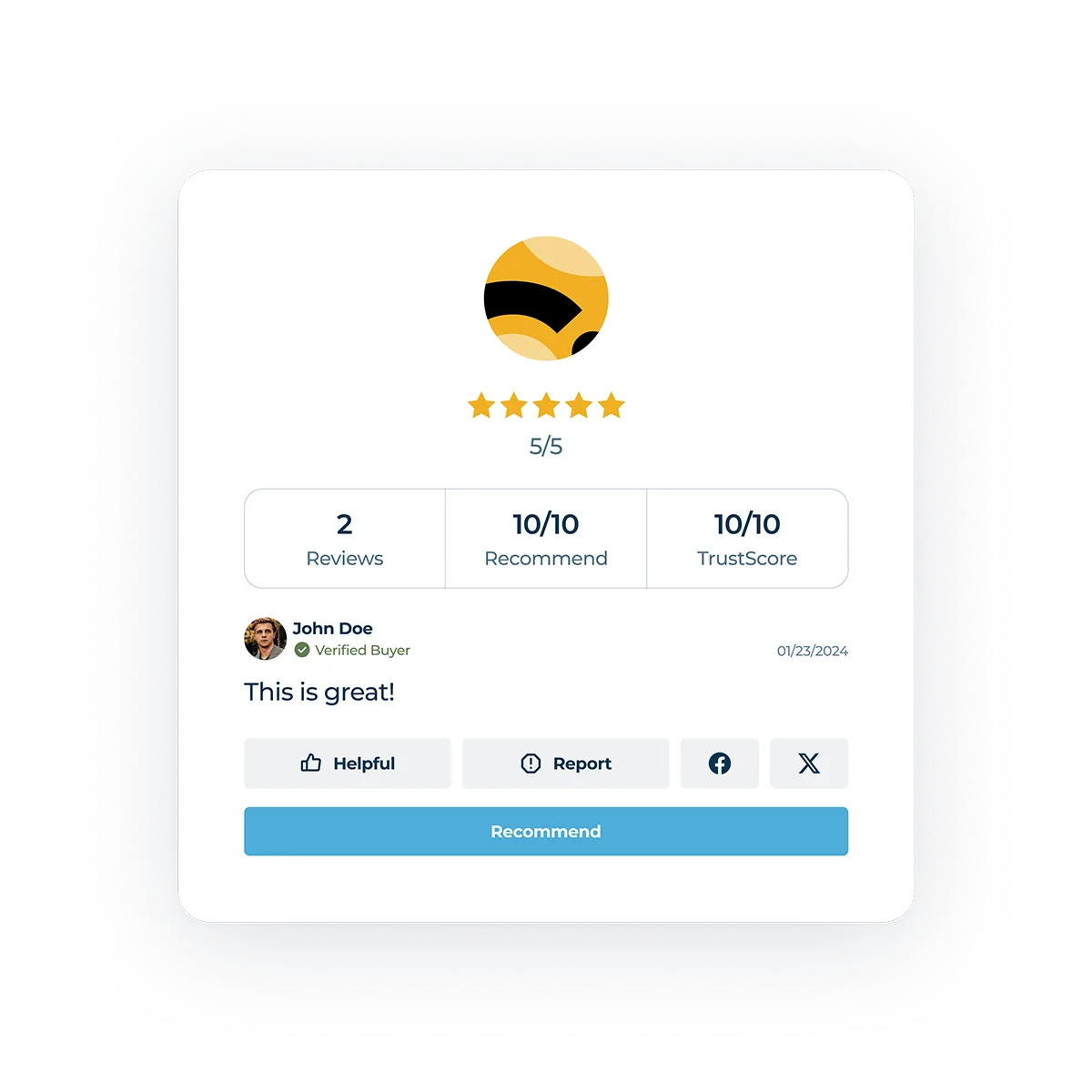 collect company reviews star ratings module