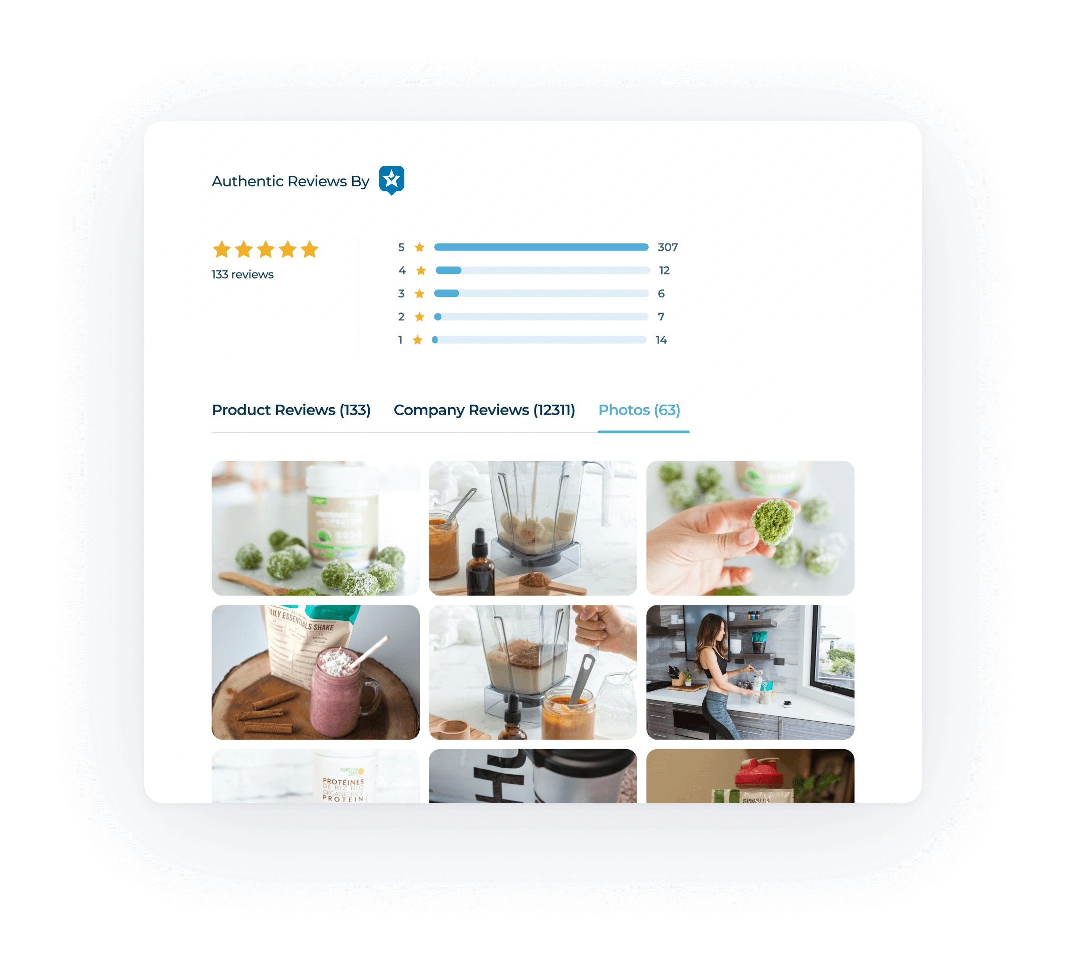 Display Reviews-01 Food and Supplements Review Widget